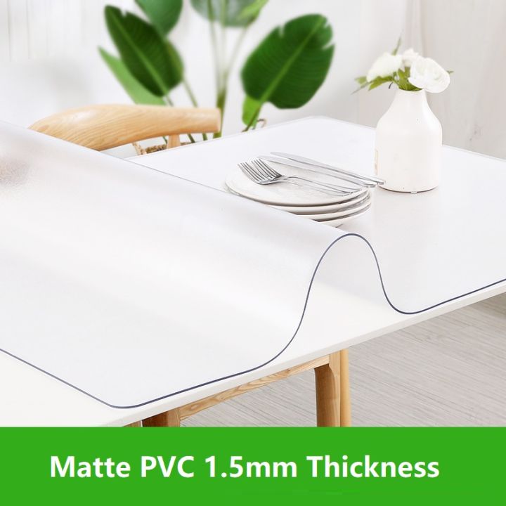 Matte PVC Tablecloth Waterproof Table Cover Oil-proof Kitchen Dining ...