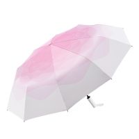 Spot parcel post Good-looking Gradient Girl Sun Umbrella Sun Protection UV Protection Automatic Umbrella Dual-Use Folding Sun Protection Wind Resistance