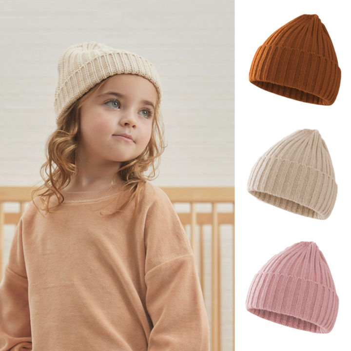 สีทึบเด็กหมวกหมวกฤดูหนาวที่อบอุ่นถักชายหญิงหมวกนุ่ม-gorras-ทารกเด็กวัยหัดเดินหมวกเด็กหมวก-bonnet
