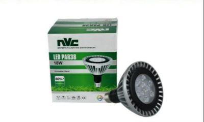 หลอดไฟ LED PAR38 18W ขั้วเกลียว E27 แสงส้ม วอร์มไวท์ Warmwhite ไฟส่องสวน ยี่ห้อ NVC ไฟปลูกต้นหญ้า ไฟสนามหญ้า ไฟส่องสวน