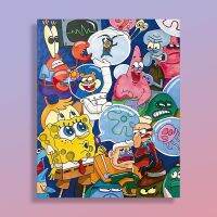 （HOT) ขายตรงจากโรงงาน การจัดส่งแบบชิ้นเดียว ภาพวาดสีน้ำมันดิจิตอล diy SpongeBob วาดด้วยมือเติมสีรักษาภาพวาดสีน้ำมัน