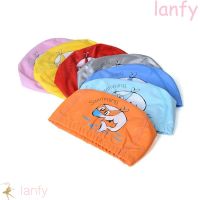 【health】 LANFY Kids Swimming Cap Cute Elastic Kids Swim Hat Ear Protection Waterproof Diving Equipment Long Hair Beach Hat