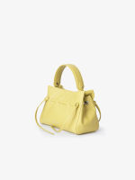 (Limited time)กระเป๋าหนังแท้ กระเป๋าสะพายผู้หญิงหนังเรียบนุ่ม สีเหลืองพาสเทล mini Wendy Marroque in Yellow