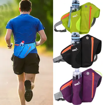 1pc Outdoor Sports Waist Bag With Water Bottle Holder, Anti-theft
