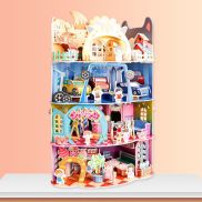 REGISTR Clothing Store DIY Puzzle House Pet Animal House Car Show Pretend