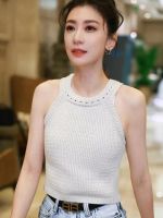 Gifts Art Jia Jingwen, The Same Cotton Short Knitted Suspender Vest Female 2023 Summer New Top 1129613001