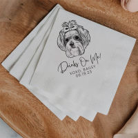 50PCS Custom tail Napkins, Dog Wedding Napkins, Custom tail Napkins, Customized Napkins, Custom Portrait