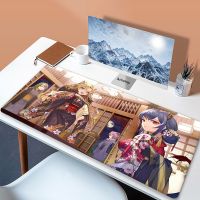 Arknights Mouse Pads เกมคอมพิวเตอร์ แผ่นรองเมาส์ขนาดใหญ่ แผ่นรองเมาส์สำหรับเล่นเกม คีย์บอร์ดสำหรับเครื่องเกม แผ่นรองโต๊ะขนาดใหญ่ พรมยางขอบล็อค XXL