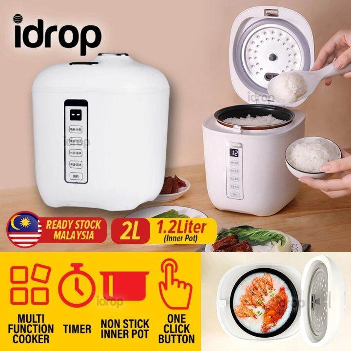 Idrop 2l 200w Mini Electric Rice Cooker With 12l Nonstick Inner Pot Lazada 9782