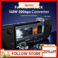 APRRERY ชาร์จ140วัตต์ ตัวแปลง Type-C 20กิกะบิต 4K 60Hz สายฟ้า3ปลั๊ก มินิมินิ รูปตัว U อะแดปเตอร์ OTG แท่นไอน้ำ