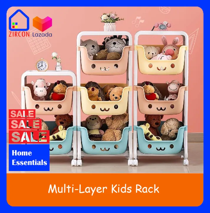 Zircon MultiPurpose Kids Storage Rack, Detachable Rack, Toy Rack