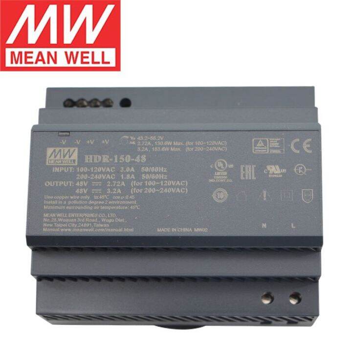 Mean Well HDR-150-24 24V 6.25A 150W คุณภาพสูง meanwell DC Ultra Slim ...