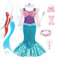 【CC】 Little Tail Dresses for Kids Gifts Children Sea Theme Costumes