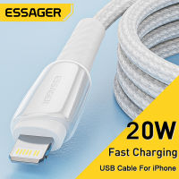 ESSAGER PD 20วัตต์สาย USB C สำหรับ 14 13 12 Pro Max 2.4A อย่างรวดเร็วชาร์จสายเคเบิ้ลสำหรับ 6 7 8บวก สายข้อมูลลวด