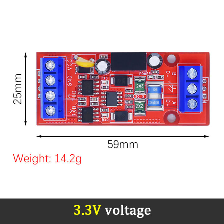 ttl-ke-rs485อินเตอร์คอนเวอร์ชั่น-ttl-ไมโครคอมพิวเตอร์แบบชิปเดี่ยว-uart-ซีเรียลพอร์ต-lightning-perlindungan-5v-3-3v-pengasingan-fotelektrik