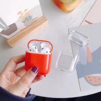 Hotk เคสแข็งแบบใสสำหรับ Apple เคส Airpods,อุปกรณ์เสริมสำหรับ Airpods หูฟังบลูทูธฝาครอบป้องกันเปลือกพลาสติกสำหรับ Airpods