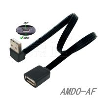 USB 2.0 A Male to Female 90 Angled Extension Adaptor cable USB2.0 male to female right/left/down/up Black cable cord