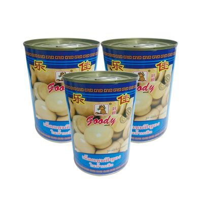 สินค้ามาใหม่! กู๊ดดี เห็ดแชมปิญอง 425 กรัม x 3 กระป๋อง Goody Champignon Mushroom 425 g x 3 ล็อตใหม่มาล่าสุด สินค้าสด มีเก็บเงินปลายทาง