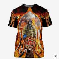 T SHIRT   New Summer Firefighter Firemon Men 3d tshirt 12