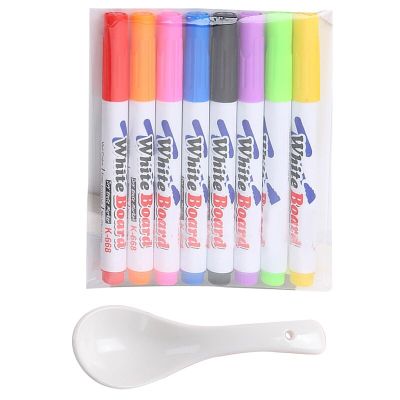 Water Painting Pens with Spoon Washable Water Doodle Pens Whiteboard Marker Pens