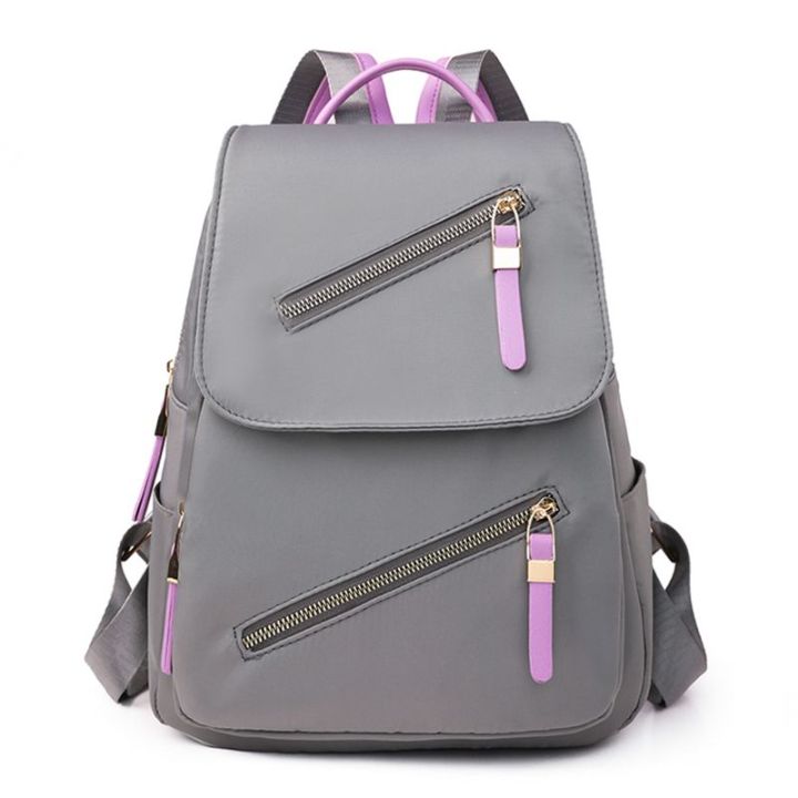 กระเป๋าสะพายสุภาพสตรี-oxford-fabric-2023-สไตล์ใหม่แฟชั่นเรียบง่ายกระเป๋าผ้าใบกระเป๋าป้องกันการโจรกรรมกระเป๋าเป้สะพายหลังเดินทางความจุสูง