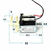 มินิไฟฟ้าโซลินอยด์วาล์วน้ำ DC 12V ไมโคร 2 ตำแหน่งวาล์วน้ำ 3 ทางปกติปิดวาล์วควบคุมการไหลของอากาศ-LUIZU STORE