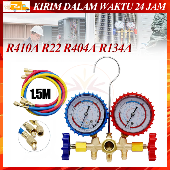 Air Conditioning Testing Manifold AC Diagnostic A/C Manifold Gauge Tool Set Refrigeration R134A