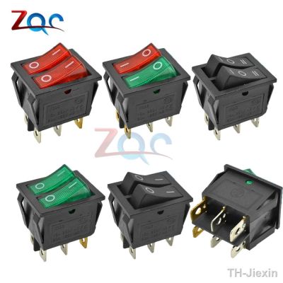 KCD6 Dual Rocker Switch ON-OFF 2 3 Position 6 4 pin 6Pin 4pin Electrical equipment Double Light Power Switch 15A/250V AC