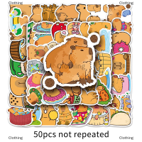 Clothing mother and baby 50pcs การ์ตูน capybara สติ๊กเกอร์น่ารักกันน้ำ Animal Sticker กระเป๋าเดินทาง decal