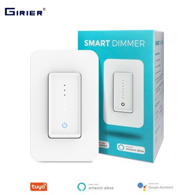 GIRIER Smart Dimmer Light Switch US WiFi Switch for Dimmable Bulb 100-120V Works with Alexa Google Home Assistant Smart Life App