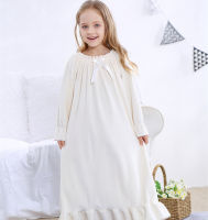 Girls Pajama Dress Plush Long Sleeve Children Princess Nightdress Pijamas Vestidos De Noche Nightgown Night Wear for Kids Girl