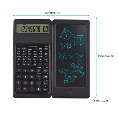 NEW Portable Calculator LCD Screen Writing Tablet Folding Scientific Calculator Tablet Digital Drawing Pad With Stylus Pen Calculators
