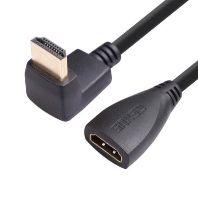 RYRA Ekstensi Kabel HDTV Mini HDMI-Kompatibel untuk HDTV Kabel Laki-laki Ke Perempuan 90 Derajat Siku Kanan Converter Adaptor konektor