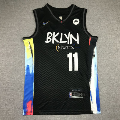 Ready Stock Newest Hot Sale Mens 2021 Brooklyn Nets 11 Kyriee Irving City Edition Swingman Jersey/Shorts - Black