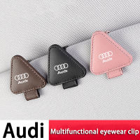 อุปกรณ์เสริมรถยนต์จัดเก็บของหนังแก้วกระบังแสงคลิปเก็บสายสำหรับ Audi A3 A4 A6 A5 Q5 A1 Q7 Q3 TT RS3 RS4 S3 S6 S4 RS6