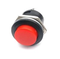 สวิตช์กดติดปล่อยดับ R13-507 16mm. สีแดง Round Switch Push Button Switch AC 6A/125V 3A/250V No Lock Red Color (พร้อมจัดส่ง)