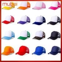 MUBAI บุรุษสตรี หมวกแบน ตาข่าย หมวกเบสบอล หมวกแก๊ป Sunhat หมวก trucker