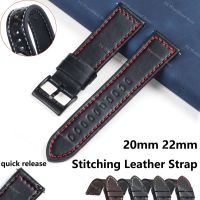 ♟✓✢ 20มม. 22มม. Leather Watch Band Bracelet Watch Accessories Sport Quick Release Wrist Bracelets Replacement Business Strap Wristbelt