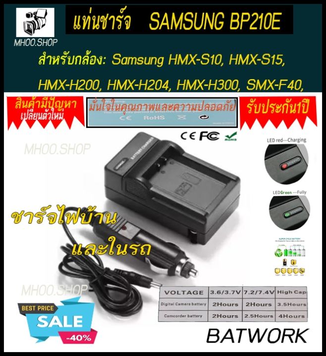 ที่ชาร์จแบต-samsung-bp210e-สามารถใช้สำหรับกล้อง-samsung-รุ่น-samsung-hmx-s10-hmx-s15-hmx-h200-hmx-h204-hmx-h300-smx-f40-smx-f44