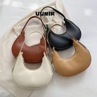 【Candy style】 UUMIR  Hobos กระเป๋าลําลอง หนัง PU ทรงโท้ท สีพื้น