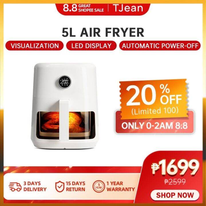 TJean Multifunctional Electronic Visualization Air Fryer 5L | Lazada PH