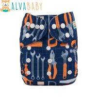 New Arrival! Alvababy Reusable Nappies Double Row Snaps Pocket Diaper with 1pc Microfiber Insert