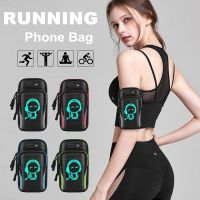 6.8 Running Bag Waterproof Sport Phone Armband Luminous Outdoor Gym Running Arm Band Mobile Phone Bag Running Phone Holder Running Belt