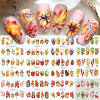 【YF】▣✸♂  12pcs Sticker Manicure Pumpkin Vegetable Cartoon Transfer Decals Decoration Tips