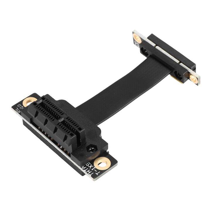 PCIE X1 Riser Cable Dual 90 Degree Right Angle PCIe 3.0 X1 to X1 ...