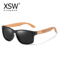 【CW】XSW 2023ยี่ห้อ Design Beech Wood Handmade แว่นตากันแดดผู้ชายแว่นตาโพลาไรซ์สีดำแว่นตากันแดดขับรถกลางแจ้งเสริมบานพับ