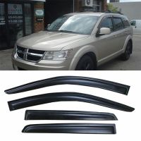 4ชิ้น Out-Channel Sun Rain Guard Vent Shade หน้าต่าง Visors สำหรับ09-20 Dodge Journey