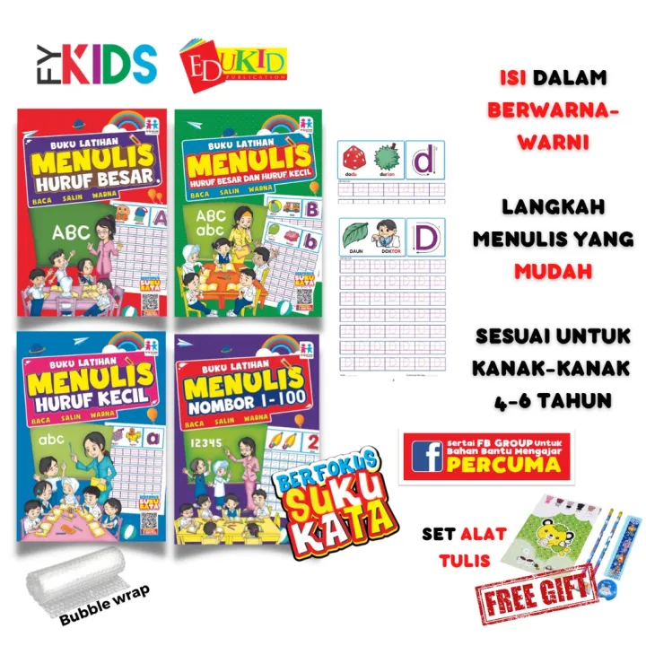 Buku Kanak-Kanak-BUKU LATIHAN MENULIS-Freegift-Buku-Buku Kanak-Kanak 4 ...