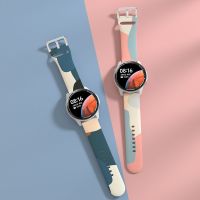 22mm 20mm Morandi Liquid Silicone Strap for Samsung Galaxy Watch 3/4 46mm/Active 2 42mm/Huawei Watch GT GT2 for Amazfit Bip Band