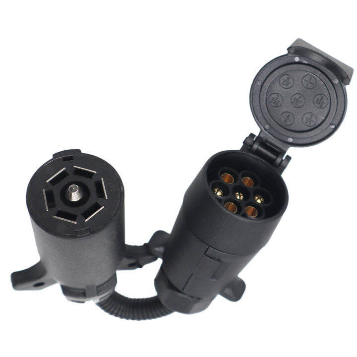 7 Blade RV To 7 Way Pin Trailer Adapter Connector 7 Pin Trailer Light